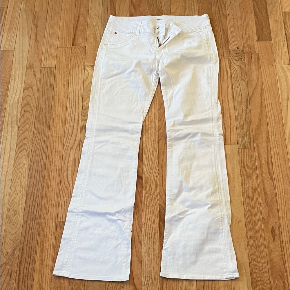 Hudson Jeans Womens 30 White Signature Bootcut Western Cowgirl Rustic Minimalist